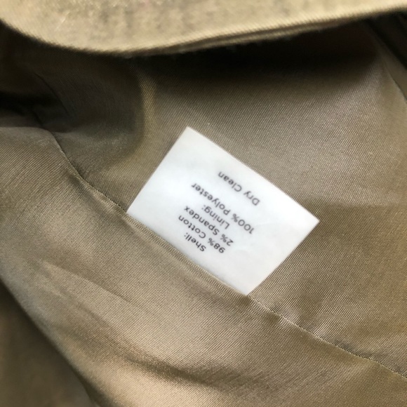 Talbots Cargo Jacket Blazer Size 12W Olive Moto - Picture 5 of 8